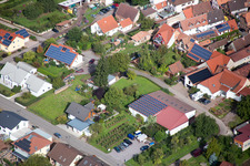 District Heuchelheim in Heuchelheim-Klingen in the state Rhineland-Palatinate, Germany seen from a drone