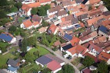 Aerial view of District Heuchelheim in Heuchelheim-Klingen in the state Rhineland-Palatinate, Germany