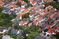 Drone recording of District Heuchelheim in Heuchelheim-Klingen in the state Rhineland-Palatinate, Germany