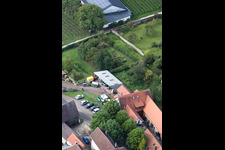 District Heuchelheim in Heuchelheim-Klingen in the state Rhineland-Palatinate, Germany from the plane