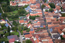 Drone image of District Heuchelheim in Heuchelheim-Klingen in the state Rhineland-Palatinate, Germany