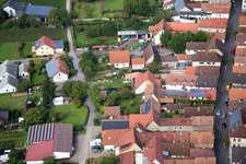 District Heuchelheim in Heuchelheim-Klingen in the state Rhineland-Palatinate, Germany seen from a drone