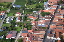 Oblique view of District Heuchelheim in Heuchelheim-Klingen in the state Rhineland-Palatinate, Germany