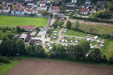 Camping with caravans and tents in the district Ingenheim in Billigheim-Ingenheim in the state Rhineland-Palatinate