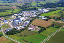 Horst industrial area from the west in the district Minderslachen in Kandel in the state Rhineland-Palatinate, Germany