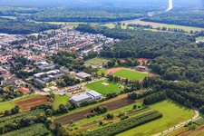 Bienwaldhalle, Integrated Comprehensive School Kandel and Bienwald Stadium in Kandel in the state Rhineland-Palatinate, Germany