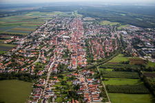 Town View of the streets and houses of the residential areas in Kandel in the state Rhineland-Palatinate, Germany