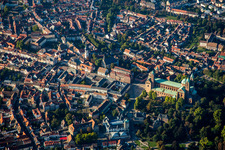 Church building of the cathedral in the old town in Speyer in the state Rhineland-Palatinate