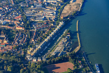 Marina and luxury development on Hafenstr in Speyer in the state Rhineland-Palatinate, Germany