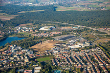 New building construction site in the industrial parkSchuette-Lanz-Park in Bruehl in the state Baden-Wurttemberg
