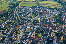 Town View of the streets and houses of the residential areas in Bruehl in the state Baden-Wurttemberg