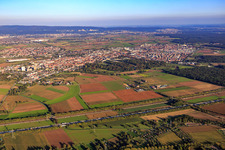 City view from the northwest in Schwetzingen in the state Baden-Wuerttemberg, Germany