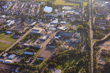 Aerial photograpy of Technology Museum Speyer in Speyer in the state Rhineland-Palatinate, Germany
