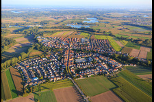 Rülzheimer Straße from the northwest in Kuhardt in the state Rhineland-Palatinate, Germany