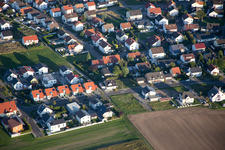 Oblique view of Flower ring in the district Hardtwald in Neupotz in the state Rhineland-Palatinate, Germany