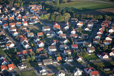 District Hardtwald in Neupotz in the state Rhineland-Palatinate, Germany seen from above