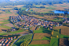 Village view from the northwest in Neupotz in the state Rhineland-Palatinate, Germany