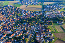Train station from the north in Rheinzabern in the state Rhineland-Palatinate, Germany