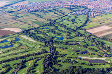 Grounds of the Golf course at of Golf Club St. Leon-Rot in Sankt Leon-Rot in the state Baden-Wurttemberg, Germany seen from above