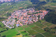 Village view from the west in the district Malschenberg in Rauenberg in the state Baden-Wuerttemberg, Germany
