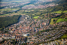 From the southeast in Wiesloch in the state Baden-Wuerttemberg, Germany
