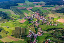 Village view in the district Steinbach in Mudau in the state Baden-Wuerttemberg, Germany