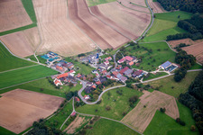 Agricultural fields and farmland in the district Vollmersdorf in Hardheim in the state Baden-Wuerttemberg, Germany