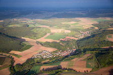 Agricultural fields and farmland in the district Lindelbach in Wertheim in the state Baden-Wuerttemberg, Germany