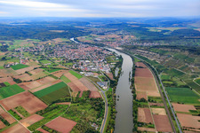 River banks of the Main in Zellingen in the state Bavaria, Germany