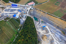 Quarry gravel works Josef Schraud GmbH & Co. KG in Retzstadt in the state Bavaria, Germany