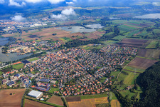 View of the town on the Old Main from the southwest in Sand am Main in the state Bavaria, Germany