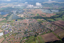 Town on the banks of the river of the Main river in Sand am Main in the state Bavaria, Germany