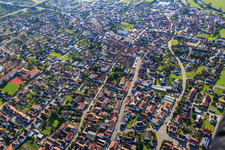 St. Kilian's Church Hallstadt and Town Hall Hallstadt in Hallstadt in the state Bavaria, Germany