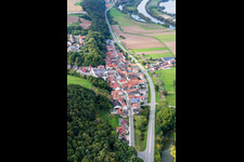 Aerial view of Village view in the district Roßstadt in Eltmann in the state Bavaria, Germany