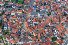 Church of St. Michael and John the Baptist on the market square in Eltmann in the state Bavaria, Germany