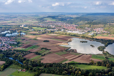 Town on the banks of the river of the Main river in Zeil am Main in the state Bavaria, Germany