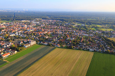 Guttenbergstraße with Willi Hussong House in Kandel in the state Rhineland-Palatinate, Germany