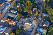 Am Kleinwald industrial area with U. Hecker - building materials and transport in Herxheim bei Landau in the state Rhineland-Palatinate, Germany