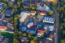 Industrial area Am Kleinwald with ProBus Reisemobile GmbH in Herxheim bei Landau in the state Rhineland-Palatinate, Germany