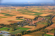 Village view from the southwest in Herxheimweyher in the state Rhineland-Palatinate, Germany