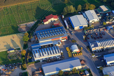 Industrial area Am Gäxwald with riding stable Müller, REGAB GmbH Tiefbau in Herxheim bei Landau in the state Rhineland-Palatinate, Germany