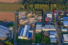 Industrial area Große Ahlmühle from the west with Pemat and Car-Doc GmbH in Rohrbach in the state Rhineland-Palatinate, Germany