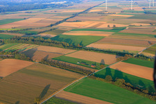 Aerial view of Model airfield of the model flying club Freckenfeld eV from southwest in Freckenfeld in the state Rhineland-Palatinate, Germany