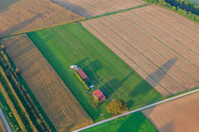 Oblique view of Model airfield of the model flying club Freckenfeld eV from southwest in Freckenfeld in the state Rhineland-Palatinate, Germany