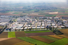 Aerial view of Vendenheim in the state Bas-Rhin, France