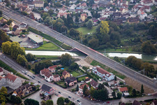 Bird's eye view of Vendenheim in the state Bas-Rhin, France