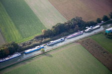 Vendenheim in the state Bas-Rhin, France from a drone