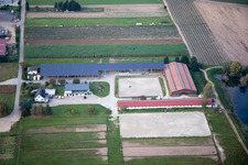 Aerial photograpy of Brumath, Stephansfeld in Stephansfeld in the state Bas-Rhin, France