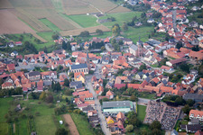Weitbruch in the state Bas-Rhin, France from above