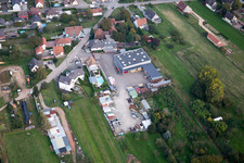 Aerial view of Gries in the state Bas-Rhin, France